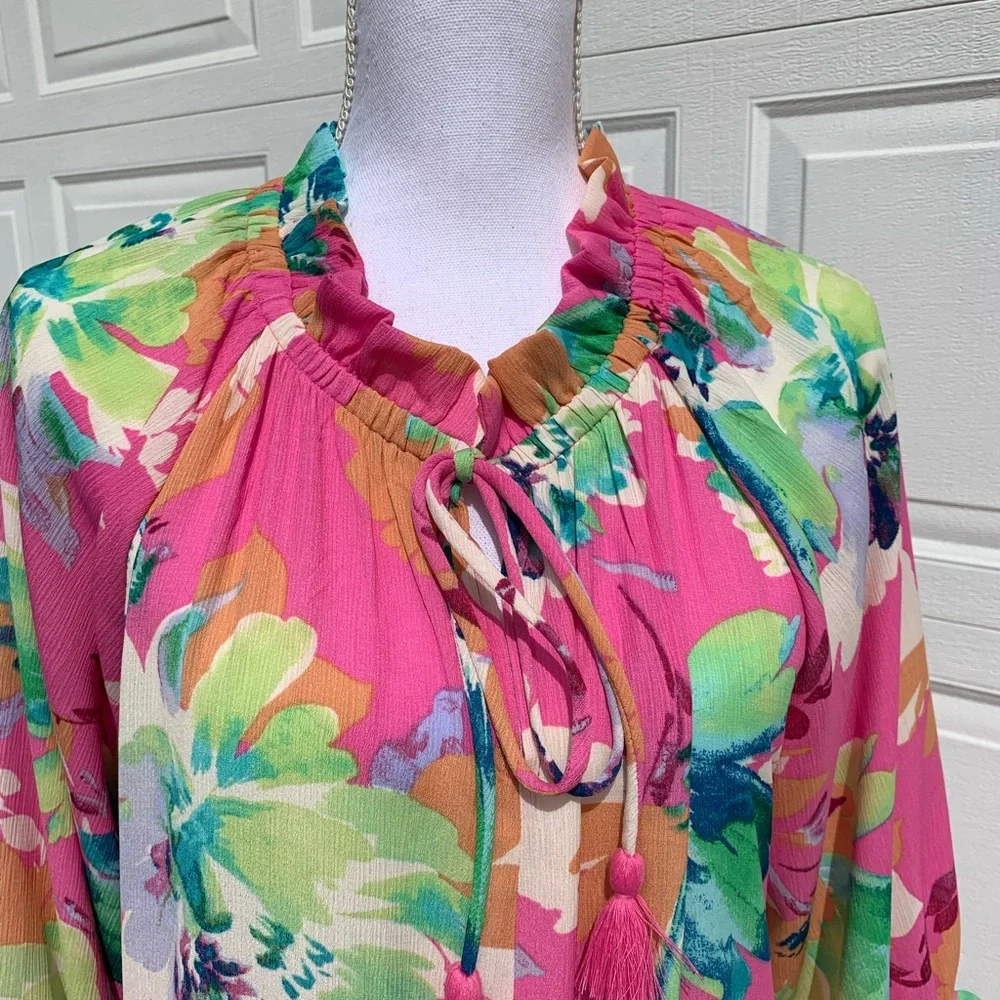 Floral Multicolor Maxi Dress - Picture 2 of 11